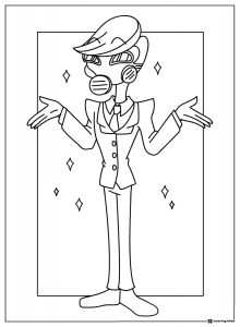 Vox Hazbin Hotel Coloring Sheet shrugging