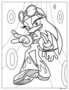 Wave the Swallow with Rings Background Coloring Page