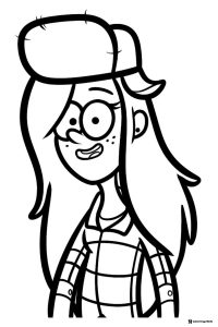 Wendy Corduroy smiling coloring page