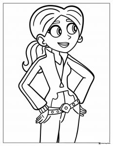Wild Kratts Aviva portrait coloring page