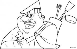 Wild Kratts Donita Donata golf themed coloring page