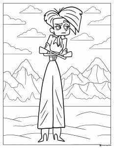 Wild Kratts Donita Donata with crossed arms coloring page
