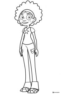 Wild Kratts Koki full body portrait coloring page