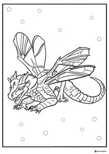 Wings of Fire Baby Dragon Coloring Page