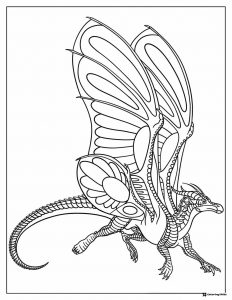 Wings of Fire Butterfly Dragon Coloring Page