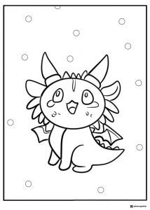 Wings of Fire Cute Dragon Coloring Sheet