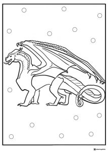 Wings of Fire Dragon Full Body Coloring Sheet