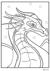 Wings of Fire Dragon Head Close up Coloring Sheet