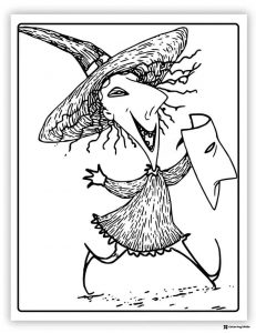 Witch from Nightmare Before Christmas Coloring Page