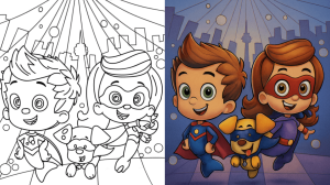 bubble guppies coloring pages