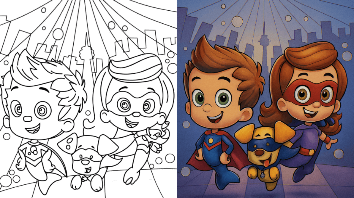 bubble guppies coloring pages