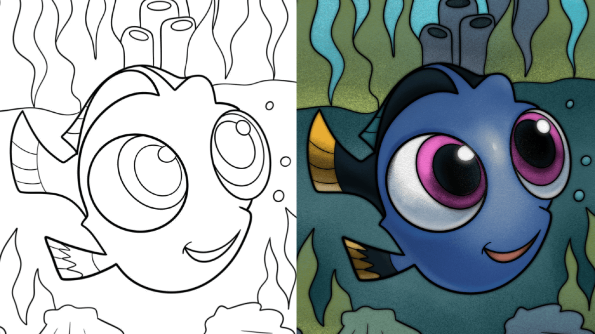 finding dory coloring page