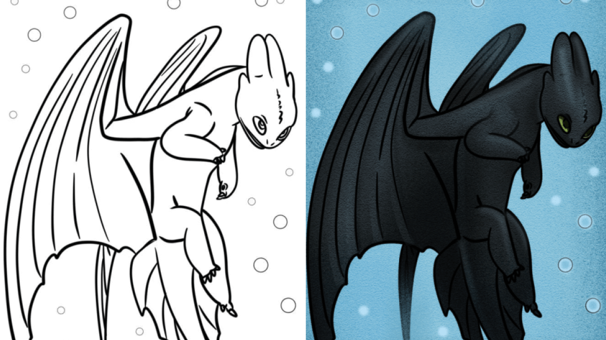 how to train your dragon coloring page