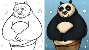 kung fu panda coloring pages