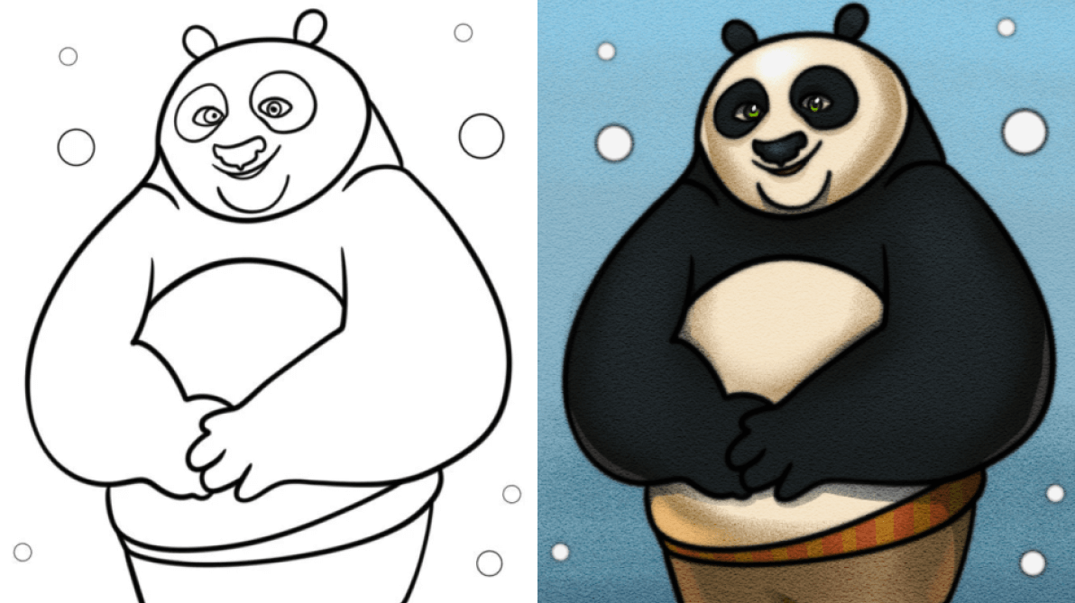 kung fu panda coloring pages