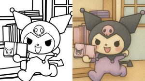 kuromi coloring pages