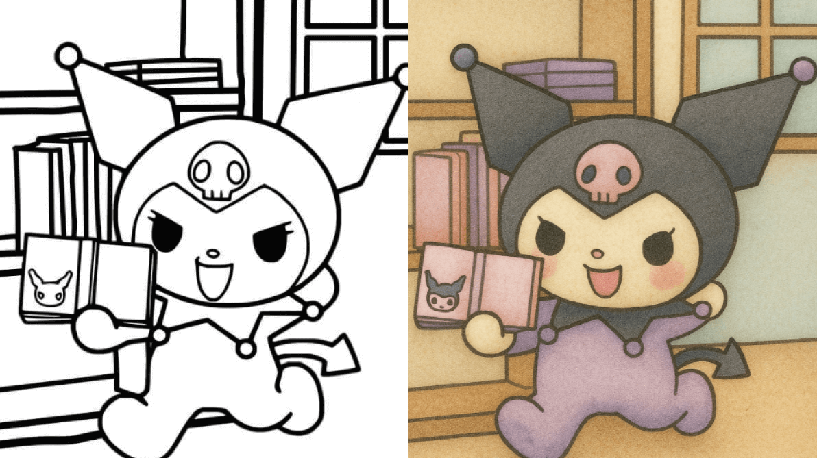 kuromi coloring pages