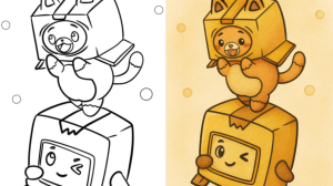 lankybox coloring pages