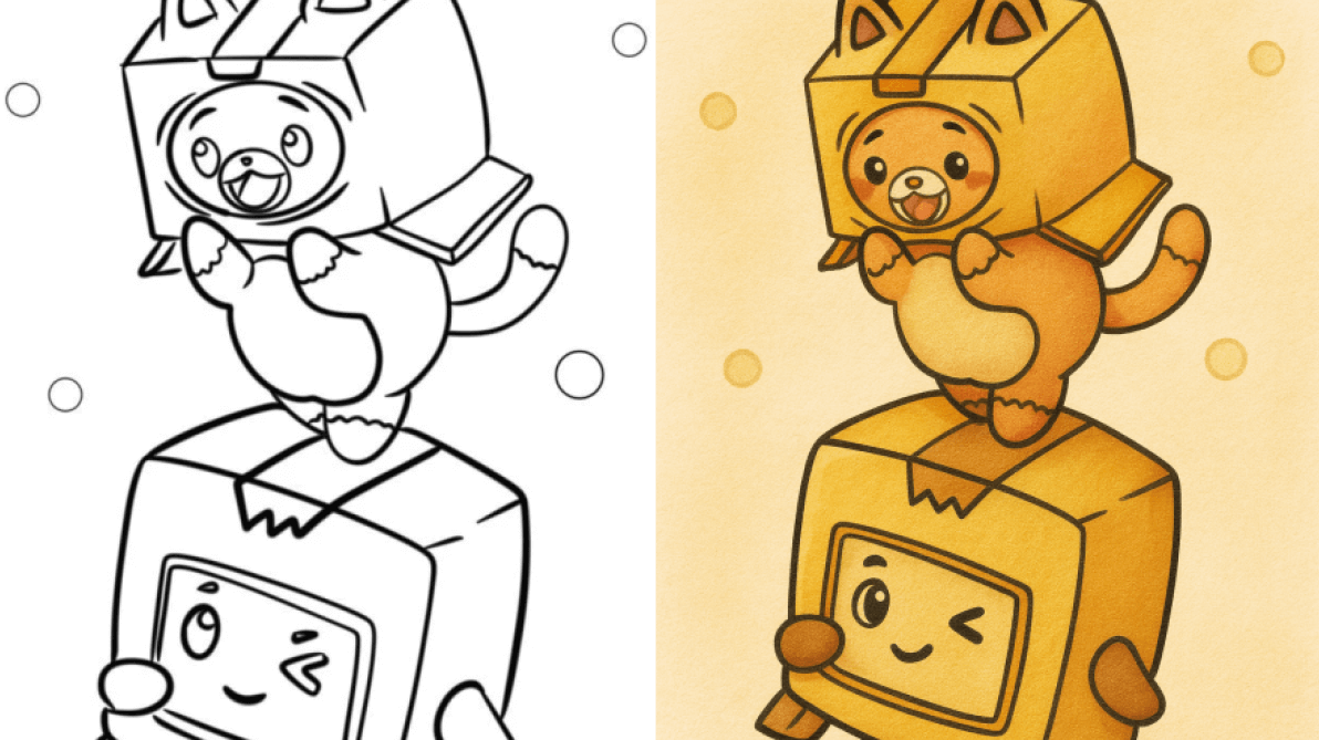 lankybox coloring pages