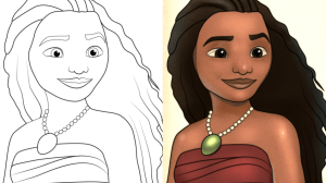 moana coloring page