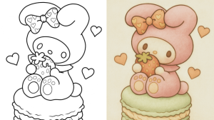 my melody coloring pages