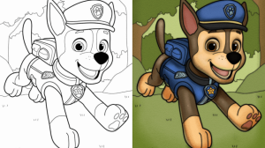 paw patrol coloring page