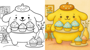 pompompurin coloring pages