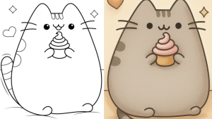 pusheen coloring pages