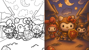 sanrio characters coloring pages