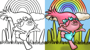 trolls coloring page